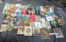 Huge Vintage Lot 70 Catholic Prayer & Saint Devotionals, Crosses, Medals, Relics picture