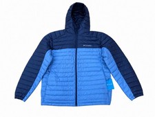 Columbia hooded puffer jacket in navy and blue. Brand new with tags picture