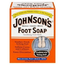 Johnson's Foot Soap Quick Dissolving Foot Soak 8-Packets New without box picture