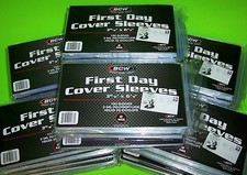 5000 FIRST DAY COVER POLY SLEEVES,2 MIL, HOLDS #6 ENVELOPE, BCW, w/FREE SHIPPING picture