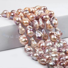 Huge 15-25mm Rare Pink Purple Natural South Sea Keshi Baroque Pearl Loose Beads picture