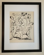 RUDOLF GROSSMANN Original HAND SIGNED German Expressionist LITHOGRAPH 1919 Frame picture