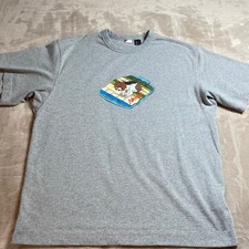 Nanga Sleeping Beagle Dog Graphic T-Shirt Gray Mens Small Eco-Hybrid Outdoor Tee picture