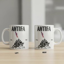 Antifa estd 1945 Mug - Patriotic AntiFascist, Pro Democracy Liberal Protest picture