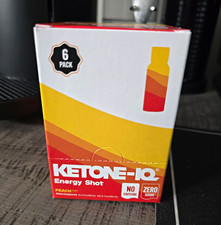 Ketone-IQ Peach Energy Shot Caffeine Free Zero Sugar NSF Sport 6 Pack 2 oz picture