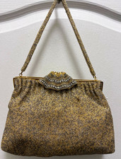 Vintage Saks Fifth Avenue Satin Formal Evening Purse Handbag for Women picture