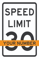 CUSTOMIZED SPEED LIMIT SIGN MPH  ALUMINUM SIGN - 12