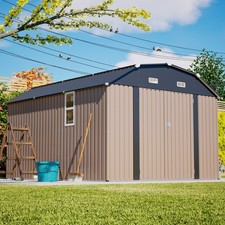 10' x 12' Heavy Duty Tool Shed with Floor Frame Kit Outdoor Metal Storage Shed picture