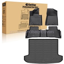 TPE Floor Mats Liners & Trunk Cargo Liner Set For 2016-2021 Hyundai Tucson Black picture