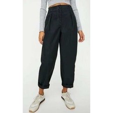 Aritzia Wilfred Free Day-Off High Waisted Pleated Pants Size 4 Black picture