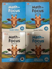 Math in Focus Student Edition Extra Practice and Homework Grade 4A 4B(4 Books) picture