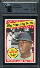 1969 Topps Rod Carew AS #419 (TWINS) GAI 6 picture