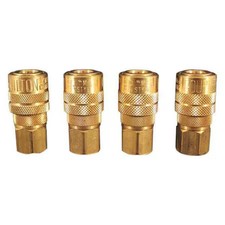 Milton S-715-4 M Style Coupler, 1/4 In Fnpt, Brass, Pk4 picture