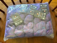 Jody Long Artesano Wool Alpaca Silk Color 1015 Lot Of 10 Purple Pink Sparkle DK picture
