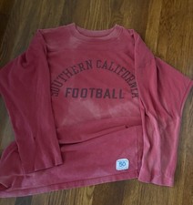 50s/60s vintage Champion Southern California Football Men's Red LS Cotton 50 picture