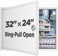 24x32 Inch Aluminum Crawl Space Access Door Panel White Utility Hatch picture