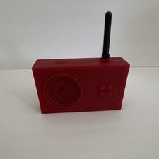Vintage 1997 Lexon Tykho Radio In Red Rubber By Marc Berthier picture