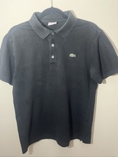 Lacoste Black Sport Men's Polo Shirt Size 3 Cotton picture