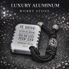 Joshua 1:9 CNC Milled/Laser Engraved Aluminum Prayer/Worry Stones picture