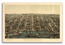 1863 Alexandria Virginia Vintage Old Panoramic City Map - 24x36 picture