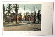 VTG 1905 NEW HAMPTON NH Postcard LITERARY  & THEOLOGICAL INSTITUTION STREET VIEW picture