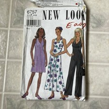 NEW LOOK Misses Dress Pantsuit Jumpsuit Pattern No 6757 Women's Sizes 8-18 picture