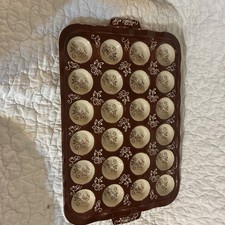 Temptations by Tara Old World Red Bakeware 24 Mini Muffin - Cupcake Pan picture