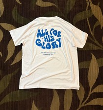 New* Old Navy Men's White Graphic Logo Crew Neck Short Sleeve T-Shirt Size L picture