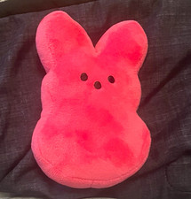 Handmade Peeps Pink Bunny Plush Doll, Small 6-14 in, Washable, Easter picture