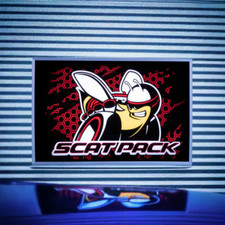 Dodge Scat Pack LED Backlit Sign – Challenger Charger Garage Wall Light picture