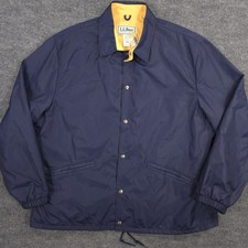 Vintage LL Bean Coaches Jacket Mens XXL Navy Blue Chamois Lined Made In USA NEW picture