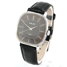 Original POLJOT Cage Dial Quartz Vintage Soviet Men's Wristwatch Watch USSR picture