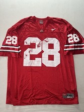 Vintage Ohio State Football Jersey Mens XXL 2XL Red Nike Buckeyes #28 OSU Home picture