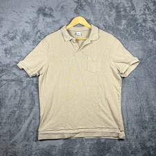 Zara Polo Shirt Mens Medium Beige Golf Performance Tennis Sport Short Sleeve picture