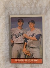 1961 Topps - Sandy Koufax, Johnny Podres #207 picture