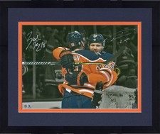 Framed Zach Hyman and Leon Draisaitl Edmonton Oilers Signed 16