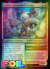 x1 Sanar, Unfinished Genius // Wild Idea FOIL SOS Secrets Strixhaven MTG 223 1x picture