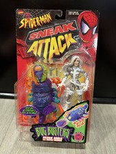 Vintage 1998 ToyBiz Spider-Man Sneak Attack Bug Busters Silver Sable New Bx Dmg picture