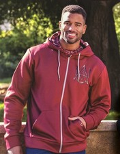 NEW Alabama A&M Bulldogs Colosseum Maroon Zip Hoodie Sweatshirt Jacket Men's L picture
