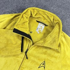 Star Trek Robe Factory Command Uniform Yellow Fleece Jacket Mens Large Full Zip picture
