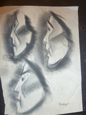 Original charcoal drawing by Lionel Feininger picture