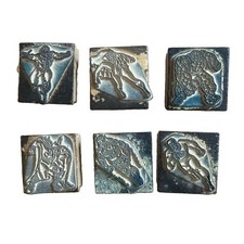 Vintage Marvel/DC Comics Superhero Printing Stamp Block Lot Of 6 Spider-Man Thor picture