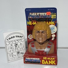 Masters of the Universe He-Man Bank 1984 Mattel New Sealed UNPUNCHED picture