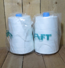 LOT OF 2 AFT Polyester Thread Size TEX60S LARGE WHITE TUBE 32 OZ SPOOL picture
