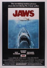 RICHARD DREYFUSS SIGNED JAWS FULL SIZE MOVIE POSTER 27X40 AUTOGRAPH BECKETT COA picture