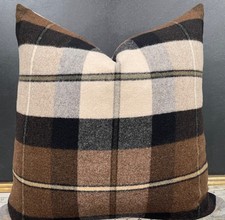Ralph Lauren Coach Road Tartan Otter Italian Wool Custom Pillow Cover 20
