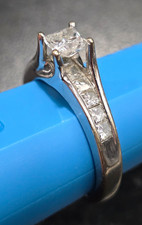 Kay Jewelers 14k White Gold Princess-Cut Diamond Ring 1.03 Total Weight picture