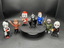 7 Pack Halloween Horror - Slasher Figurines - Scream, Freddy, Jason, And More picture