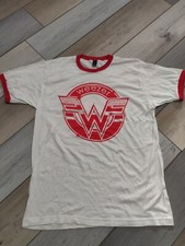 Weezer Red Seal Logo Vintage Ringer Style Tour Band T-Shirt -Men's Large L -NWOT picture