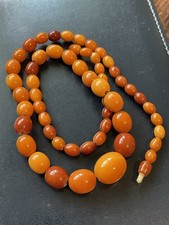 Vintage Butterscotch Amber Necklace 21